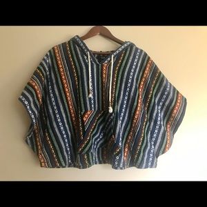 Boho cropped poncho